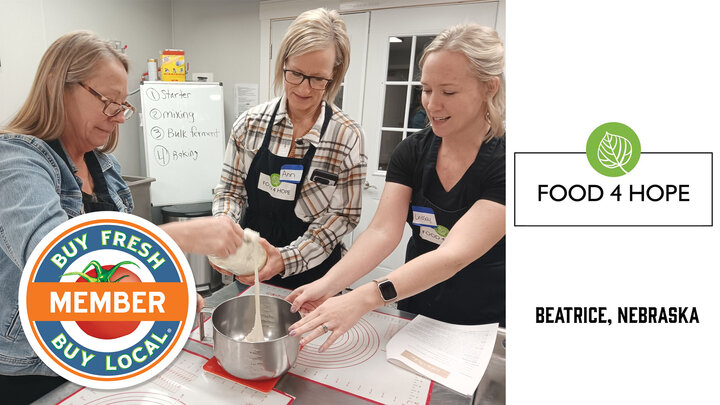 Food4Hope Spotlight Photo featuring a sourdough making workshop hosted by Food4Hope